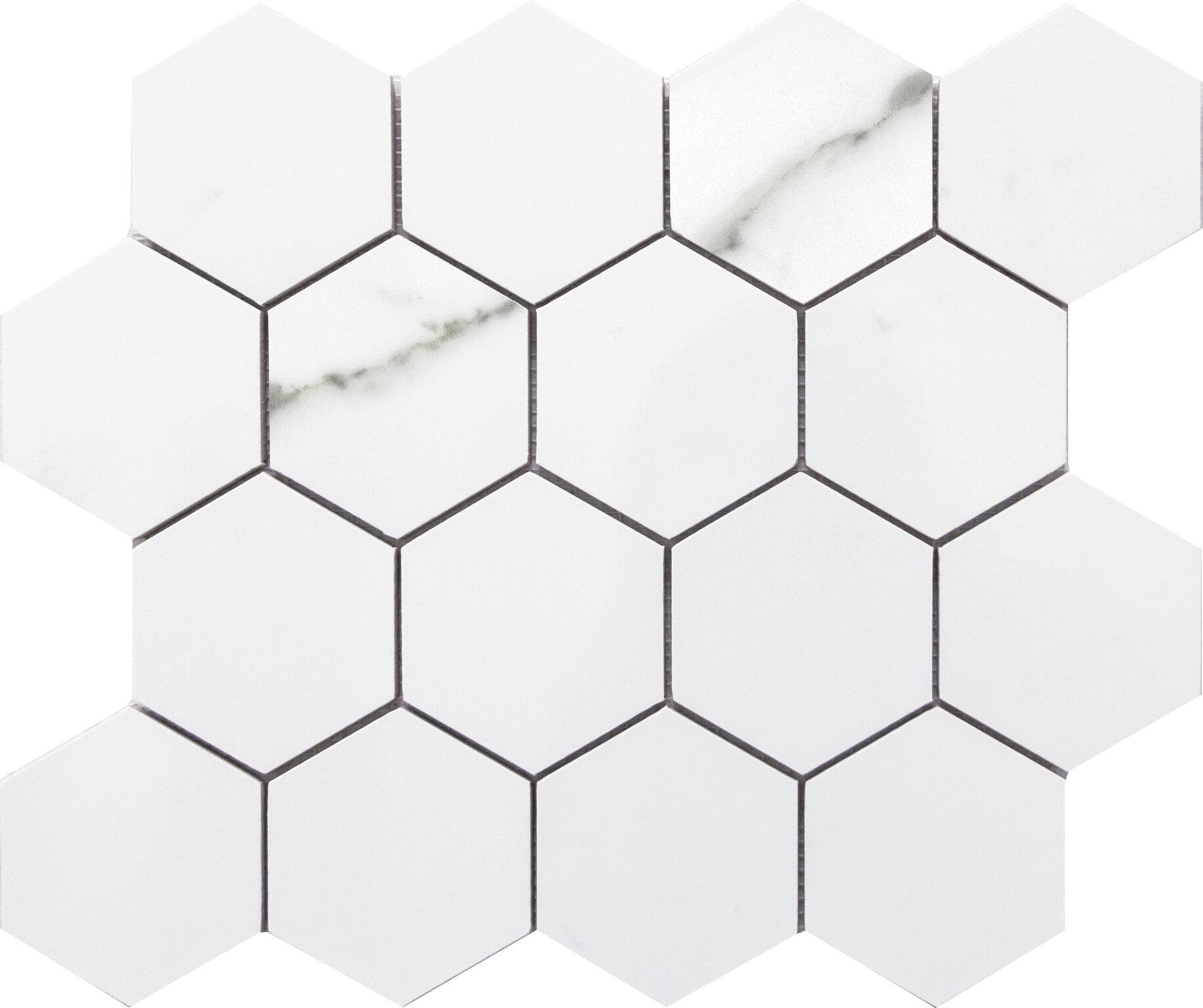 Hexagono Statuario Brillo Large 28x33.5