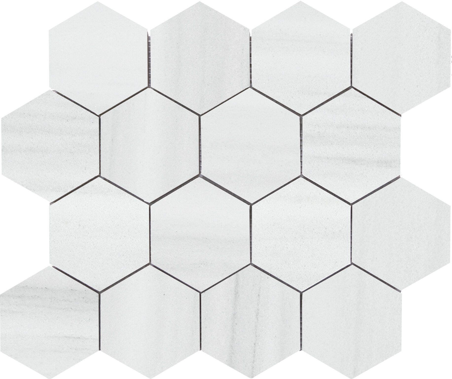 Hexagono Dolomite Large White Pulido 30x30
