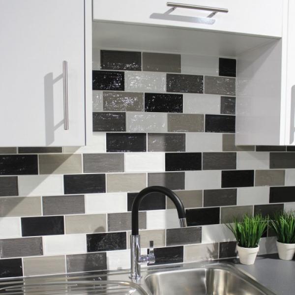 7.5x15 Rustico Black, Dark Grey, Grafito And White