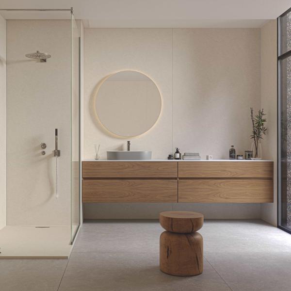 AMBIENTE ZENON VINYLIC VERTIGO CREAM 120X260 BAÑO Result