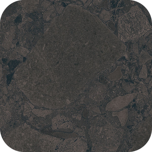 CHECKERS ROUNDED BLACK SPACE 28,5X28,5