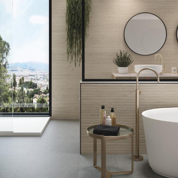 QYMH1005BI22704 DASSEL 01 AMBIENTE DASSEL MAPLE 40X120 GRANITE ANTRACITA 60X60 BANO SZ1