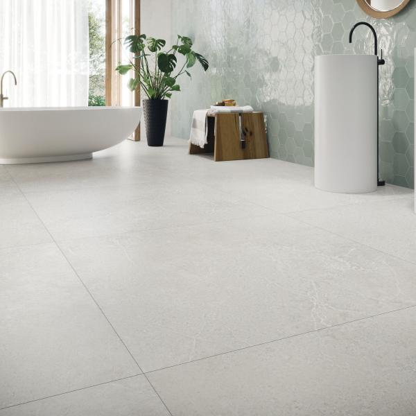 QYMH1436BI39464 NORWICH 03 AMBIENTE NORWICH WHITE 120X120 REV KANE SAGE 15X17 BANER SZ3