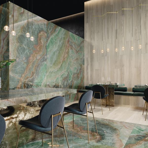 QYMH1666BI22934 LIXIUM 03 AMBIENTE LIXIUM JADE 120X260 REV NORLAND MAPLE 25X150 PAV SZ1