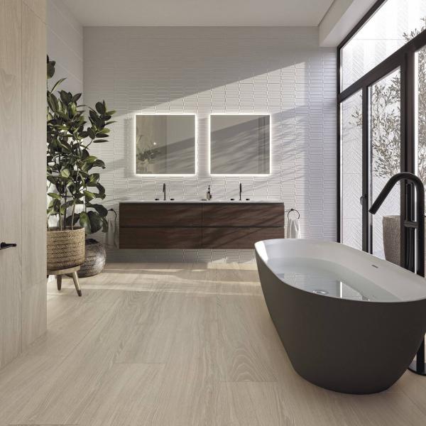 QYMH1903BI40486 LORIEN 02 AMBIENTE LORIEN MAPLE 30X180 REV GLACIAR 30X75 MB FENIX RO SZ3