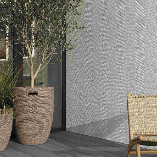 QYMH1911BI40496 GLACIAR 32 AMBIENTE DETALLE GLACIAR ARROW WHITE MATE 60X120 PAV DECK SZ1