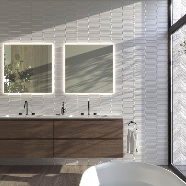 QYMH1913BI40498 GLACIAR 35 AMBIENTE GLACIAR OVAL WHITE MATE 30X75 PAV LORIEN AMBER 3 SZ3