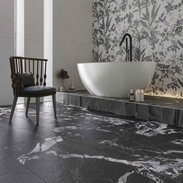 QYMH1965BI41886 ARVORA 02 AMBIENTE ARVORA BLACK 60X120 BECK GRAPHITE 20X20 BORNEO PE SZ1