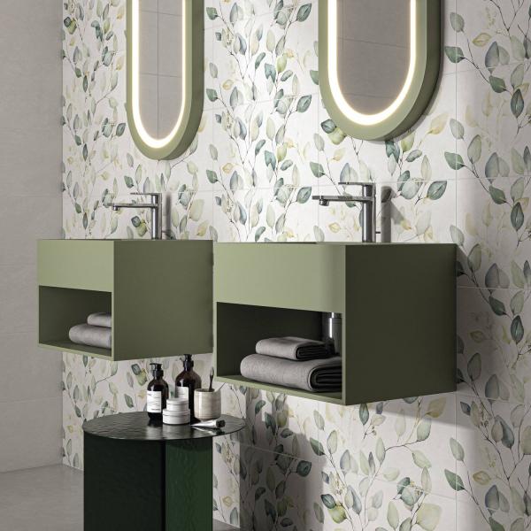 QYMH2128BI46119 ALURE 13 AMBIENTE ALURE LIPRA WHITE 25X50 ALURE PEARL 75X75 NR BANO SZ3