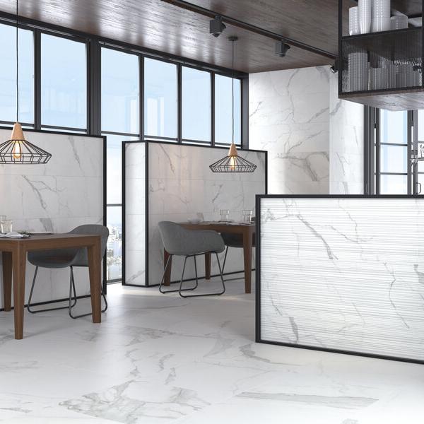 QYMH687BI7511 STATUARIO 12 G AMBIENTE STATUARIO MATE 40x120 RESTAURANTE SZ7