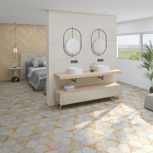 Seine Hexagono Ligard Gris 23x26,6