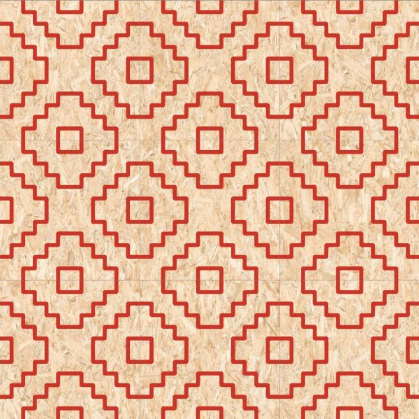 StrandSeriaki RNaturalRojo59,3x59,3Patchwork