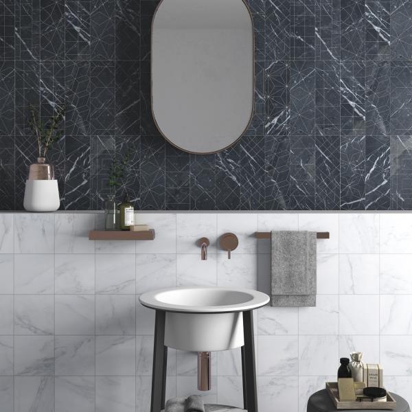Velvet Brick Geo Negro+Taco Blanco