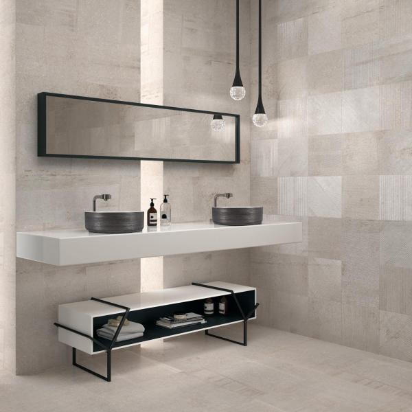 Amb Diurne Grey 30x90 60x60 Decor Eclat Grey 30x90 Lavabo Heller Duo 2000x