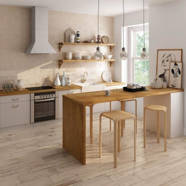 Gayafores Brick Almond Beige Deco Tribeca Miel Wood Porcelain Tiles 1 1024x726