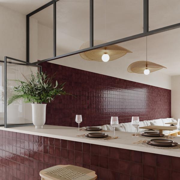 Gayafores Deco Amaris Plus Burdeos 32x62,5 Porcelain Tiles 3