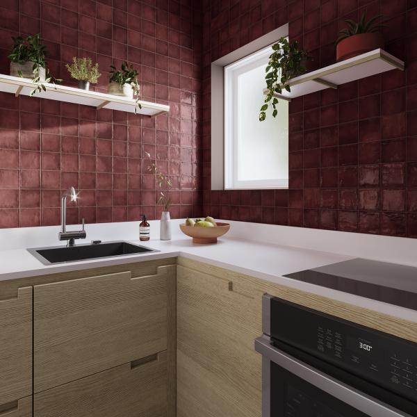 Gayafores Deco Amaris Plus Burdeos 32x62,5 Porcelain Tiles 6