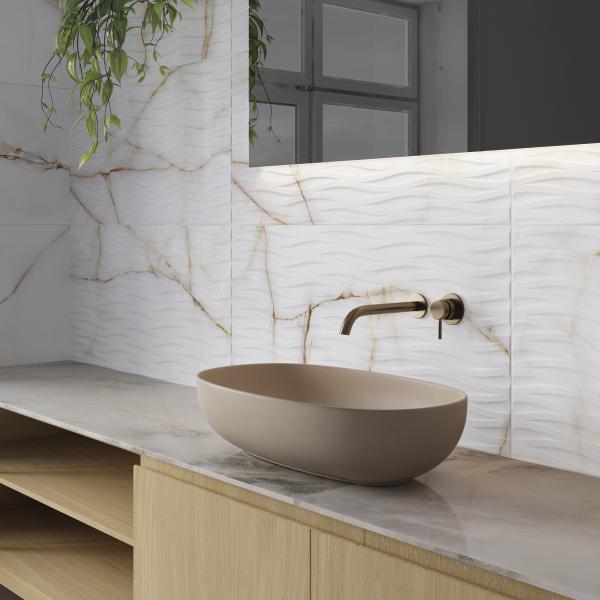 Gayafores Deco Topaz Gold Marble Porcelain Tiles 1