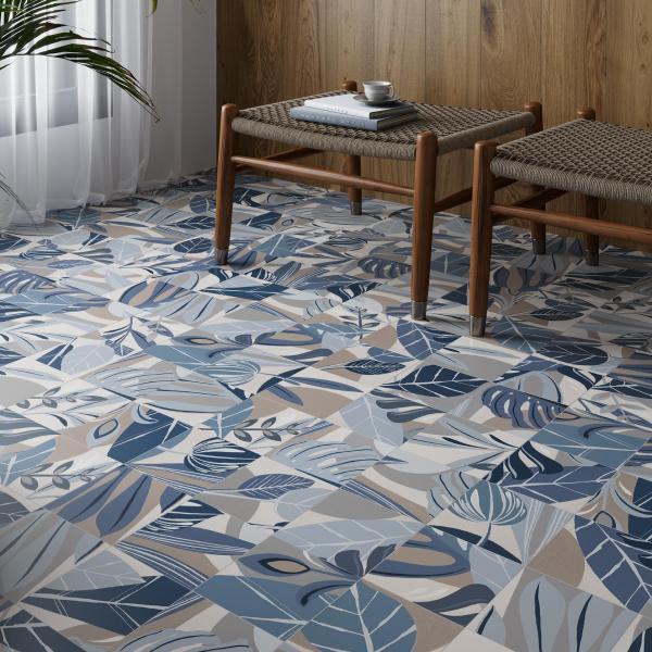 Gayafores Habana Blue Deco Porcelain Tiles 4