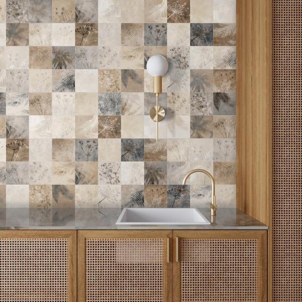 Gayafores Herbal Almond Deco Porcelain Tiles 1