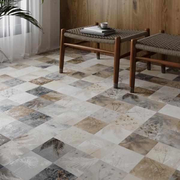 Gayafores Herbal Almond Deco Porcelain Tiles 4