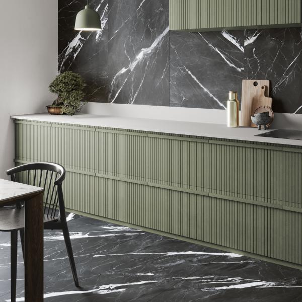 Gayafores Montblack Marble Porcelain Tiles 1