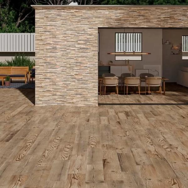 Gayafores Muro Ardesia Ocre Stone Village Natural Wood Porcelain Tiles 1 1