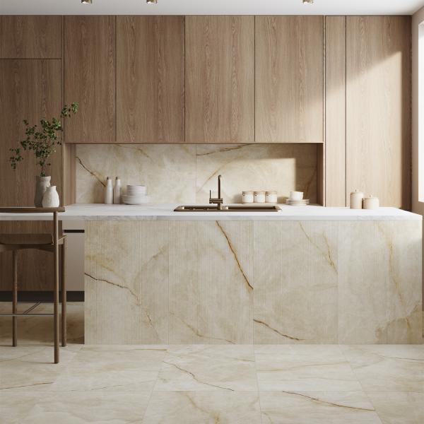 Gayafores Nuvola Gold Marble Porcelain Tiles 1