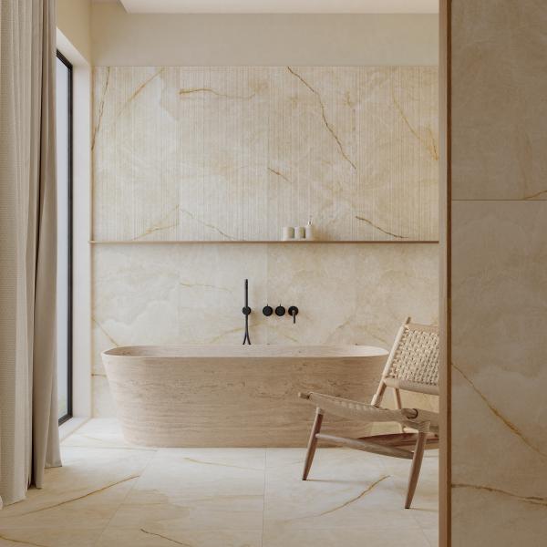 Gayafores Nuvola Gold Marble Porcelain Tiles 2