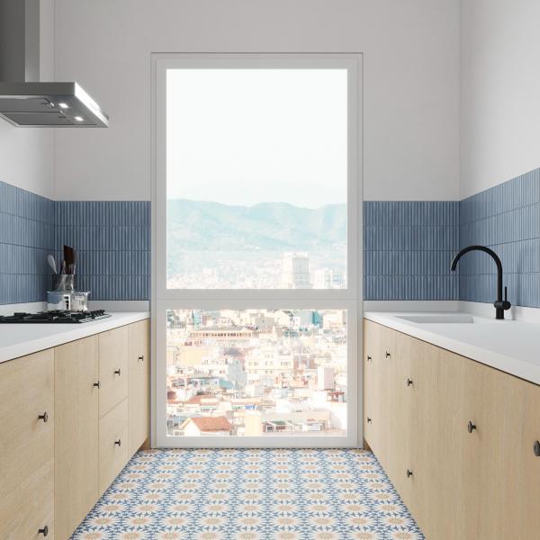 Gayafores Soleil Blue Deco Porcelain Tiles 1