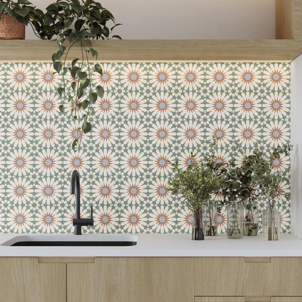 Gayafores Soleil Mint Deco Porcelain Tiles 2